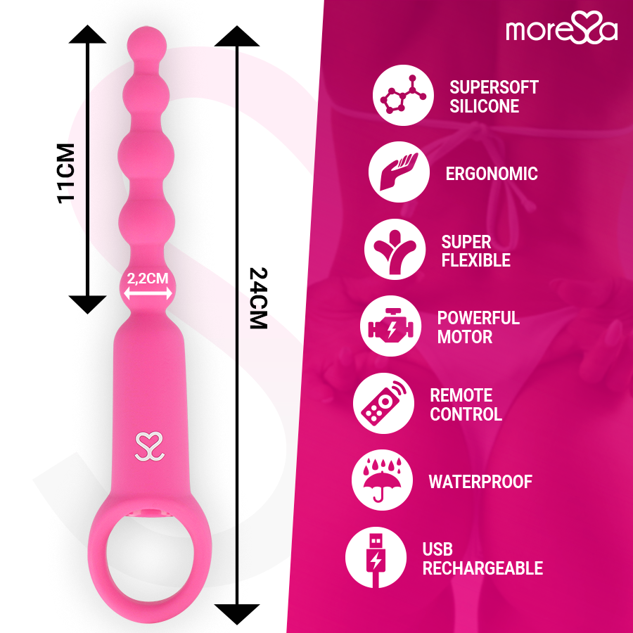 MORESSA - Ronie Analvergnügen mit Fernbedienung Rosa