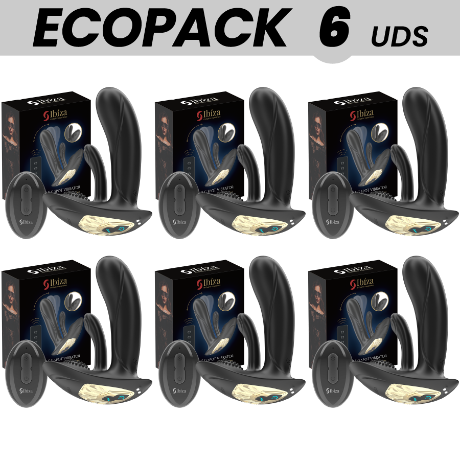ECOPACKS – Ibiza tragbarer G-Punkt- und Klitorisstimulator mit Fernbedienung, 6 Stück