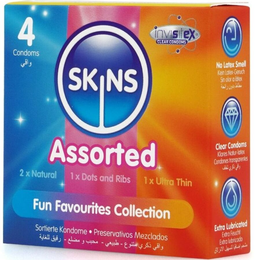 SKINS – Sortierte Premium-Kondome, 4Er-Pack