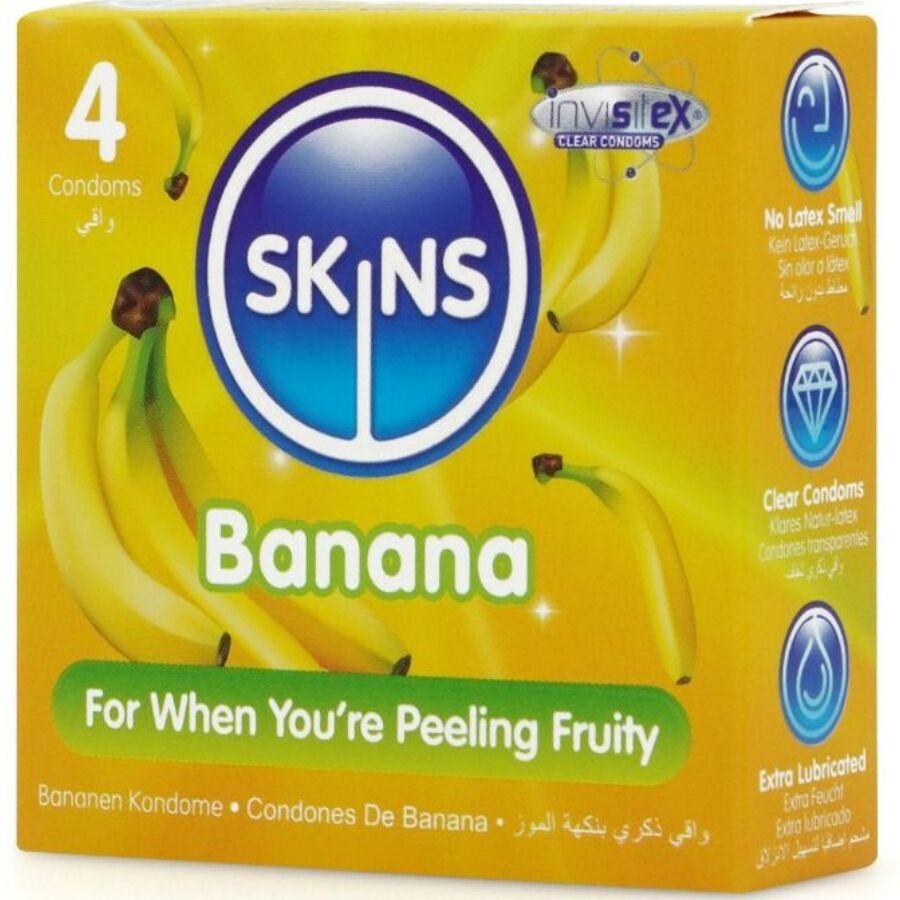 SKINS – Banana Premium Kondome Packung 4