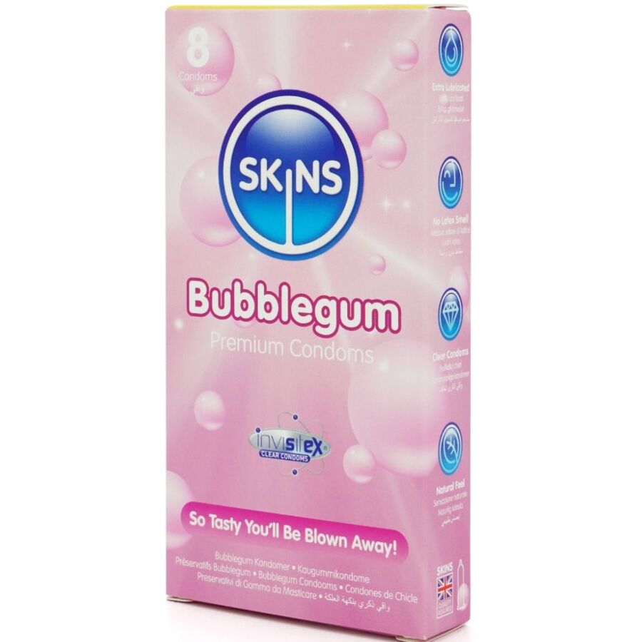 SKINS – Bubblegum Premium-Kondome Packung 8
