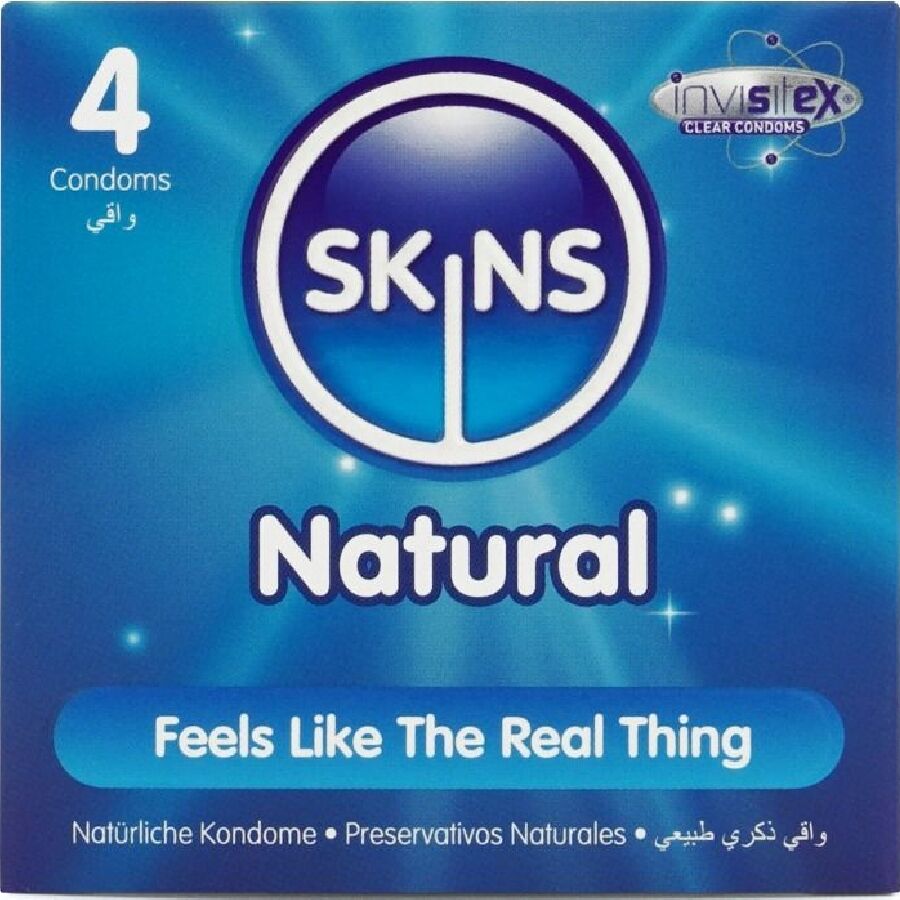 SKINS – Natürliche Premium-Kondome Packung 4