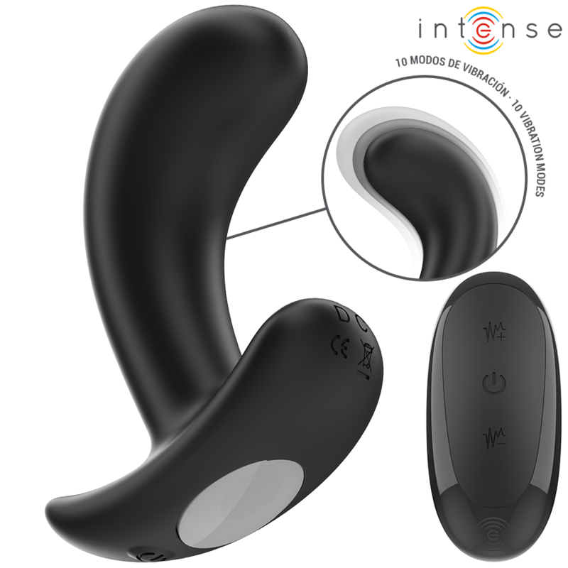 INTENSE - Chandler Analplug, 10 Vibrationsmodi, Schwarz, mit Fernbedienung
