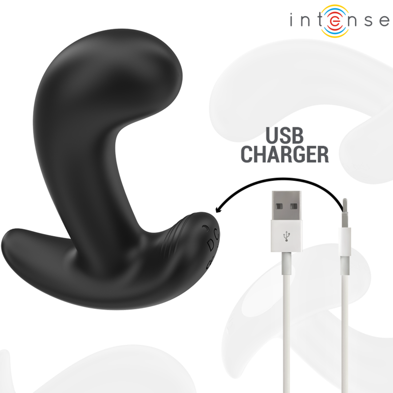 INTENSE - Chandler Analplug, 10 Vibrationsmodi, Schwarz, mit Fernbedienung