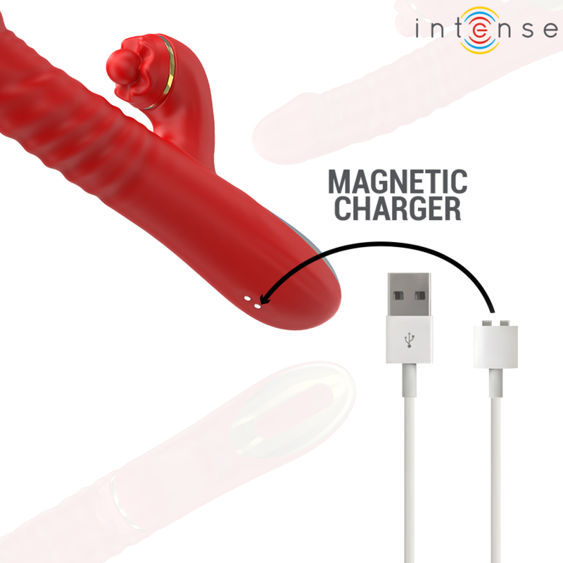 INTENSE - Thalia Vibrator mit Vibrations-, Stoß- und Tapping-Funktion Rot
