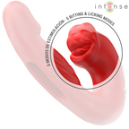 INTENSE - Nathy Doppelvibrator mit multifunktionalem Mundstimulator Rot