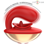 INTENSE - Mariah U-förmiger Vibrator und Stimulator, 10 Vibrationsmodi, Rot