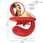 INTENSE - Mariah U-förmiger Vibrator und Stimulator, 10 Vibrationsmodi, Rot