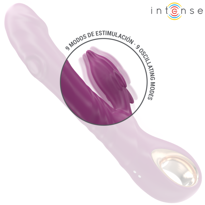 INTENSE - Halle Multifunktionsvibrator mit delfinförmiger Stimulationszunge Lila