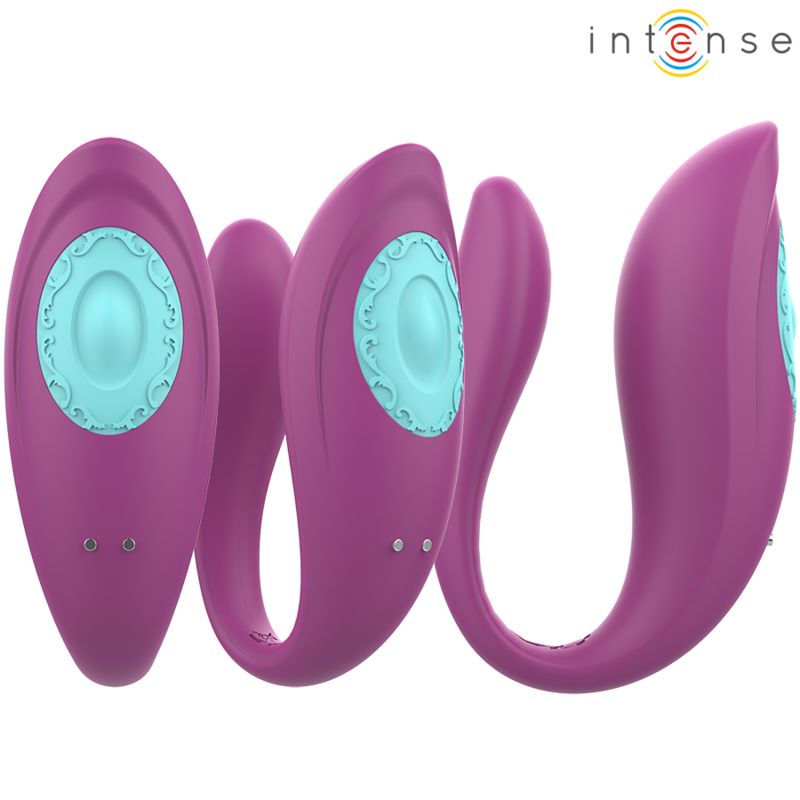 INTENSE - Annie U-förmiger Vibrator und Stimulator Lila mit Fernbedienung