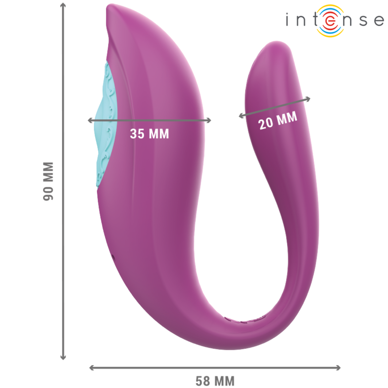 INTENSE - Annie U-förmiger Vibrator und Stimulator Lila mit Fernbedienung