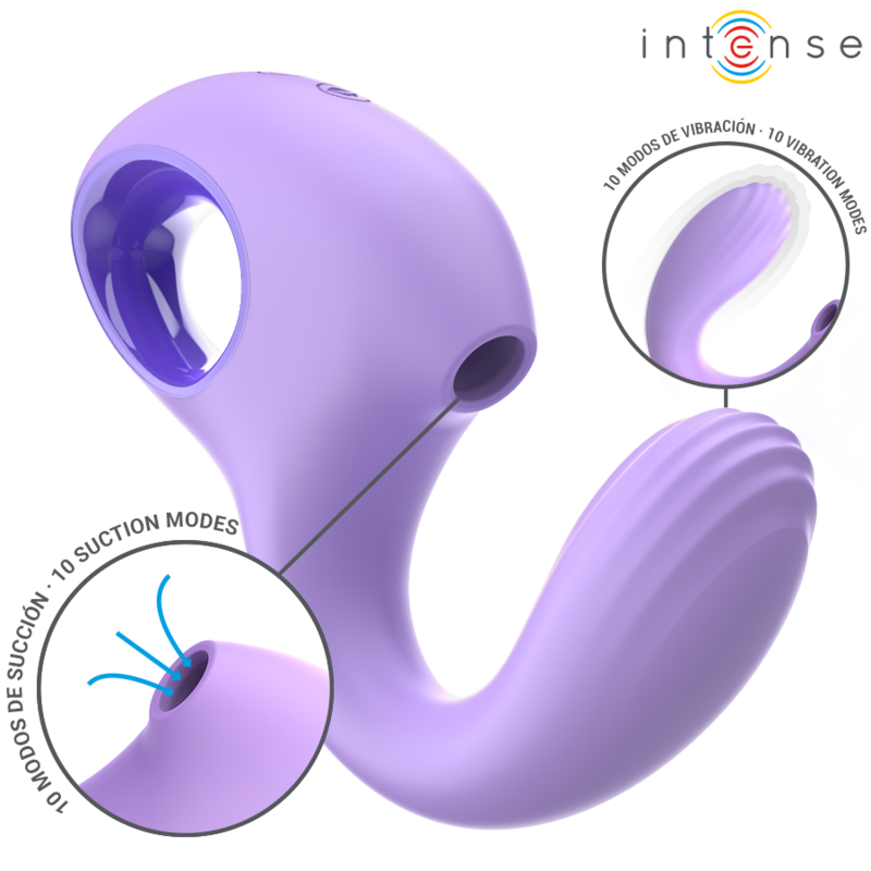 INTENSE – Baxter Vibrator mit Stimulator, Violett