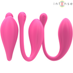 INTENSE - Janice U-Vibrator mit Doppelstimulation, 10 Vibrationsmodi, Rosa, Fernbedienung