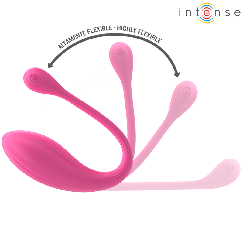 INTENSE - Janice U-Vibrator mit Doppelstimulation, 10 Vibrationsmodi, Rosa, Fernbedienung