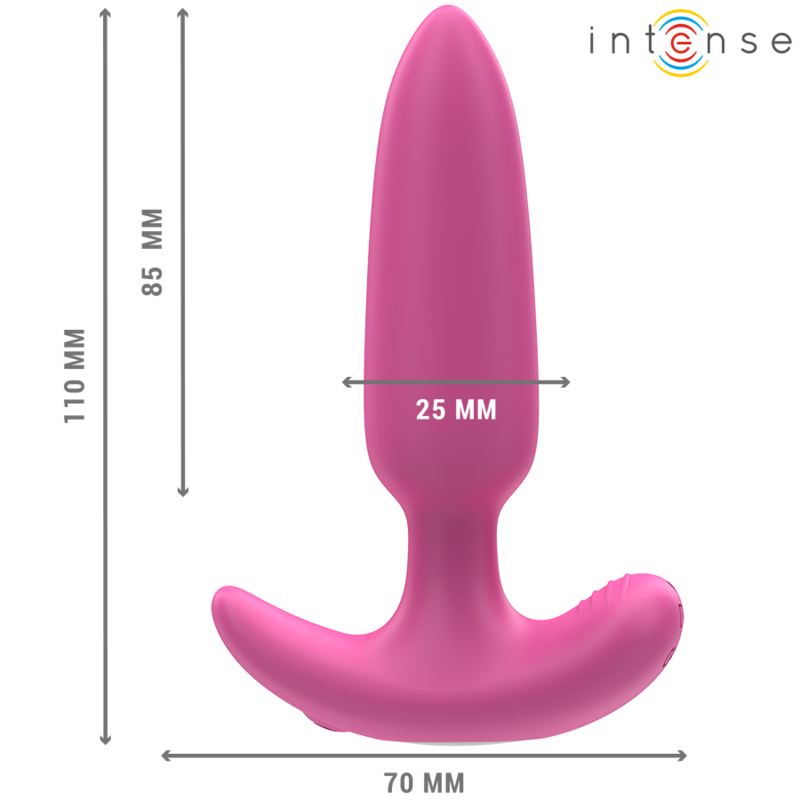 INTENSE - Ross Analplug, 10 Vibrationsmodi, Rosa, mit Fernbedienung