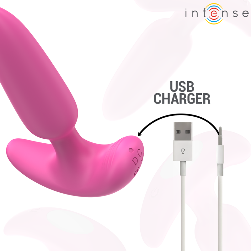 INTENSE - Ross Analplug, 10 Vibrationsmodi, Rosa, mit Fernbedienung