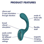 SATISFYER - G FOR FODDES 2 RABBIT VIBRATORFLASCHE GRÜN