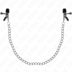 KINK - FLACHE KETTE NIPPELKLEMMEN SILBER 34 CM