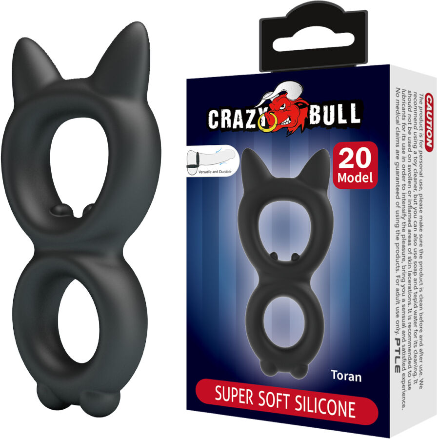 CRAZY BULL – Toran doppelter Silikon-Penisring, Modell 20