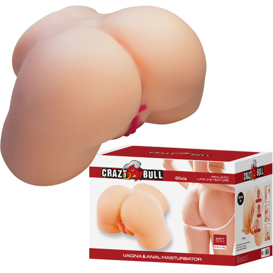 CRAZY BULL – Olivia realistischer weiblicher Po mit Vagina und Analöffnung, 5,5 kg