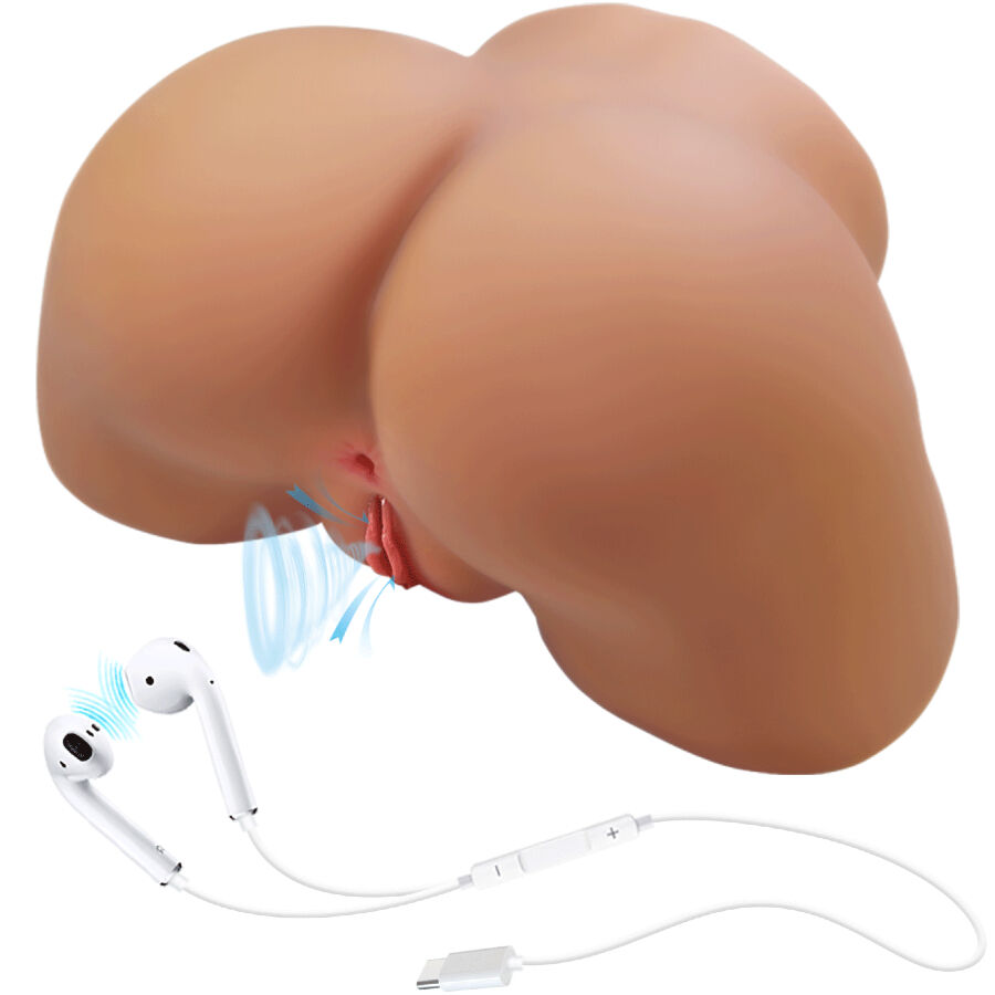 CRAZY BULL - Ilana realistischer weiblicher Po-Vibrator und Sauger mit Ton, 6,8 kg