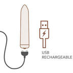 ROCKS-OFF - WIEDERAUFLADBARER VIBRIERENDER BULLET GOLDEN ROSE