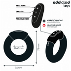 ADDICTED TOYS - VIBRIERENDER COCKRING MIT WÄRMEEFFEKT UND FERNBEDIENUNG