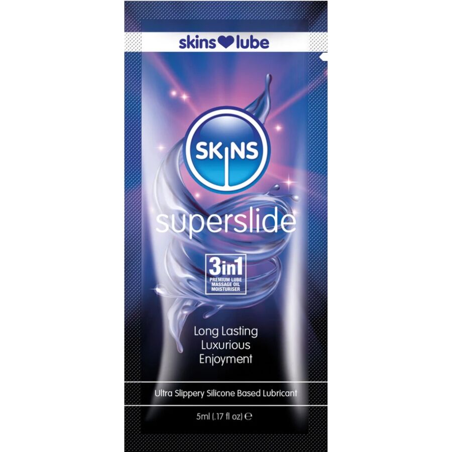 SKINS – SuperSlide Gleitmittel auf Silikonbasis, Einzelportion, 5 ml