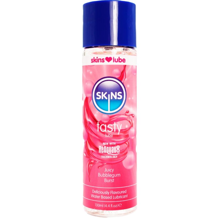 SKINS – Delicious Gleitmittel auf Wasserbasis mit Kaugummigeschmack, 130 ml