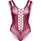 LEG AVENUE - 81641X NAHTLOSER BODY, BURGUNDER, GRÖSSE 1X/2X