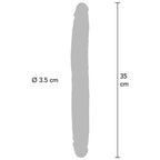 GET REAL - DOPPELENDES SILIKON-DILDO KARAMELL 35 CM