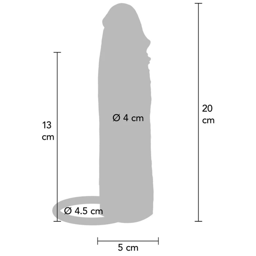GET REAL - HYDRIERTE HAUT SILIKON-PENISHÜLLE KARAMELLN 20 CM