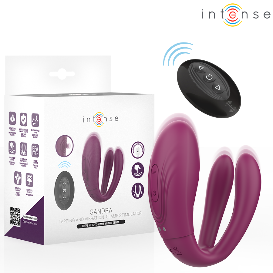 INTENSE – Sandra Klapp- und Vibrationsstimulator mit Fernbedienung