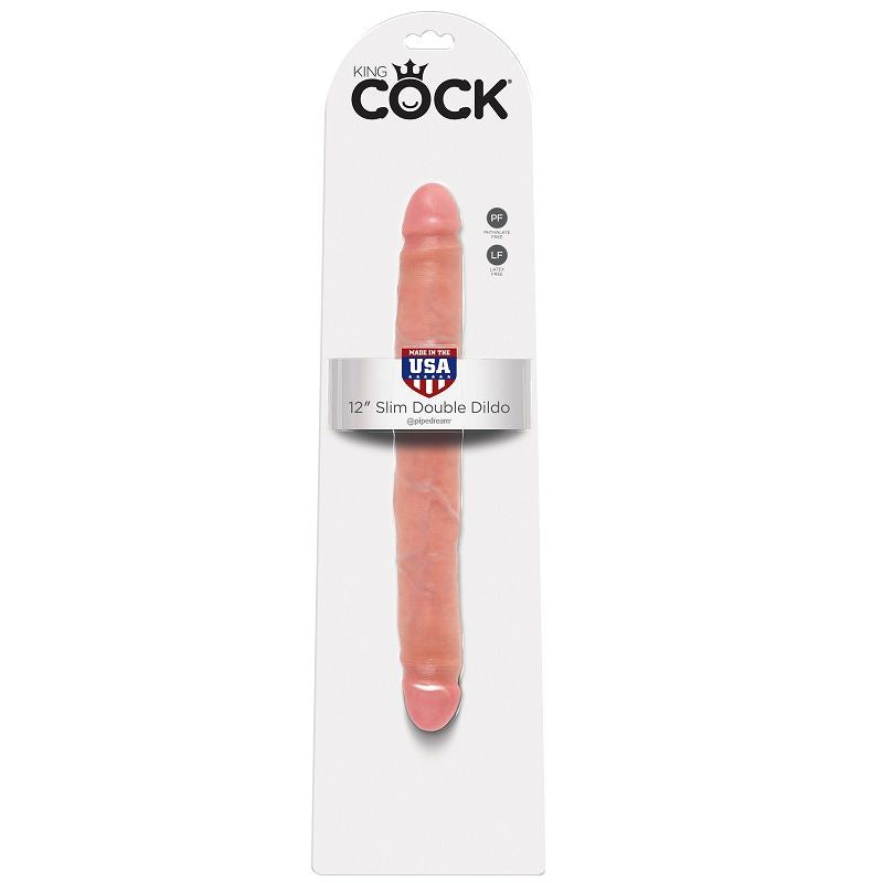 KING COCK - Schlanker Doppeldildo, 30 cm