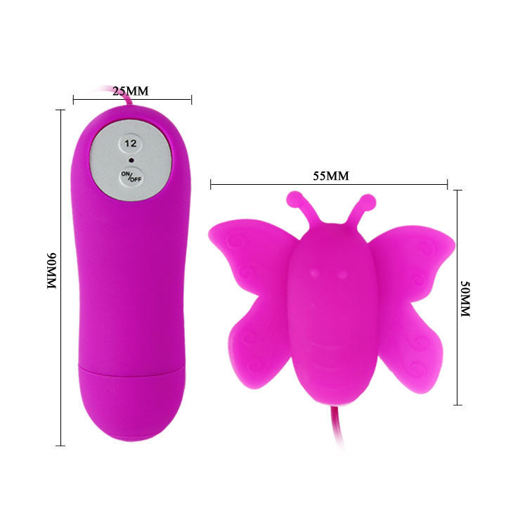 BAILE - Love Eggs Butterfly Clitoris Stimulator 12 Geschwindigkeiten Lila Fernbedienung diskret