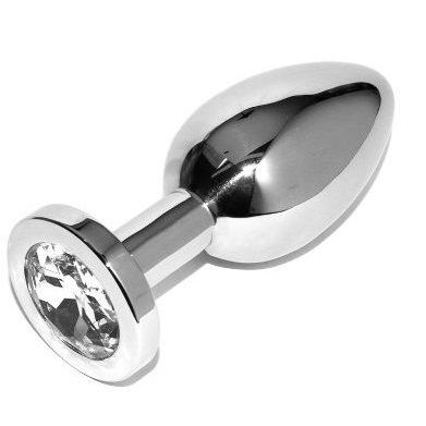 METAL HARD - Diamond Analplug Transparent, klein, 5,71 cm