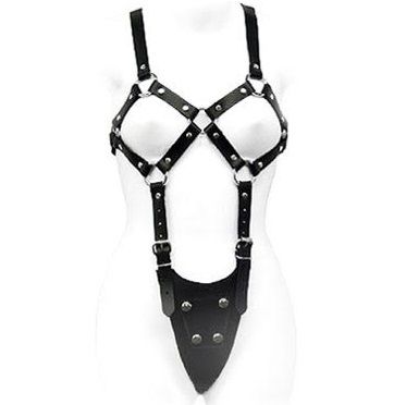 LEATHER BODY Sichtbarer Körper Harness für Frauen