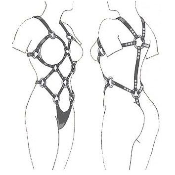 LEATHER BODY Styling Damen Harness