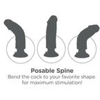 KING COCK - Vibrator-Dildo mit Hoden, 17,78 cm, Natur