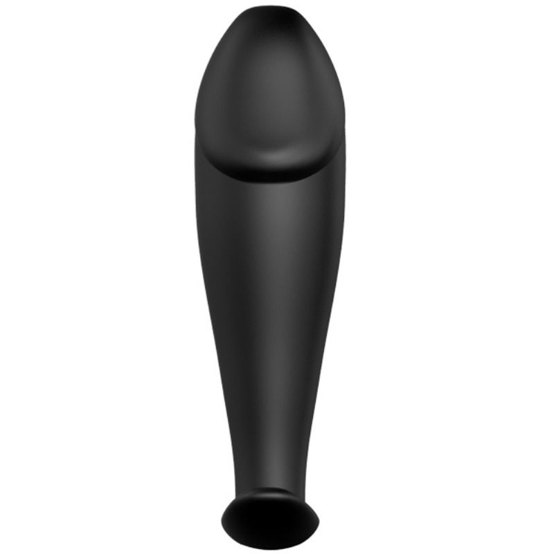 PRETTY LOVE - Vibrierender Silikon-Analplug in Penisform Schwarz, 12 Modi