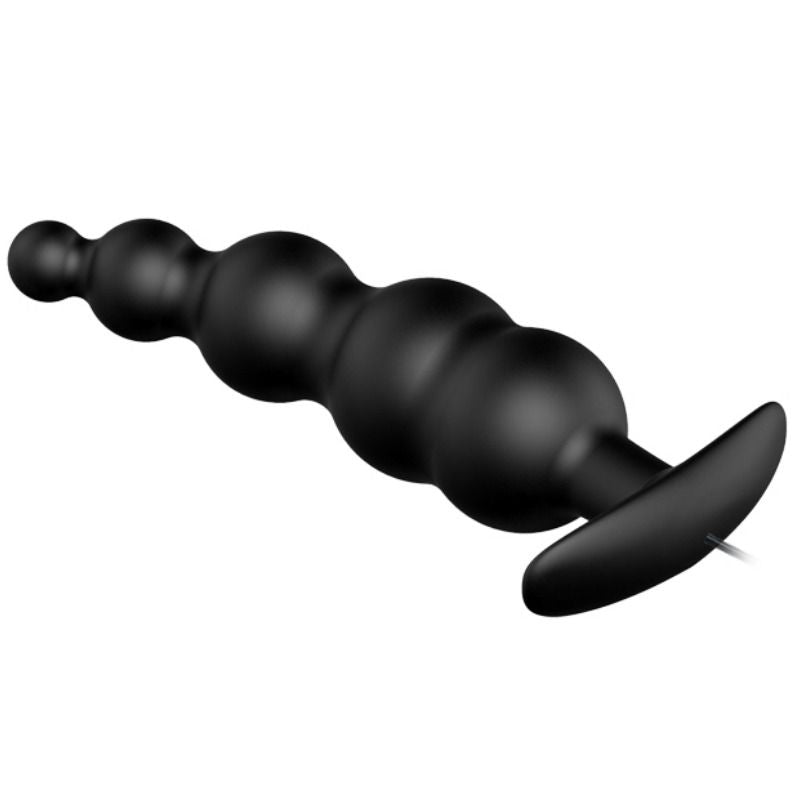 PRETTY LOVE - Silikon-Analplug mit extra Stimulation und 12 Vibrationsmodi Schwarz