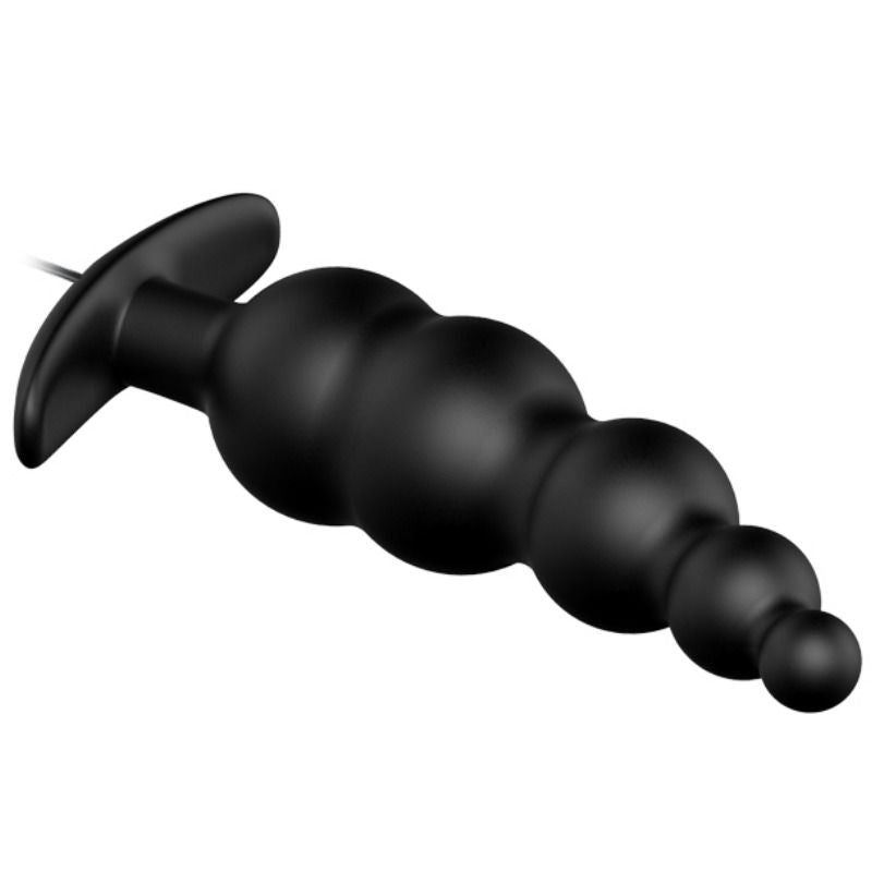 PRETTY LOVE - Silikon-Analplug mit extra Stimulation und 12 Vibrationsmodi Schwarz