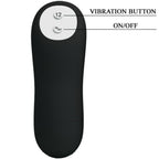 PRETTY LOVE - Silikon-Analplug mit extra Stimulation und 12 Vibrationsmodi Schwarz