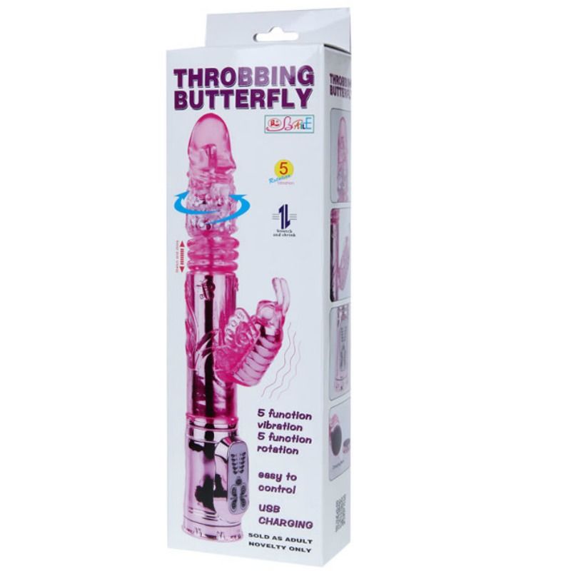BAILE - Wiederaufladbarer Vibrator mit Rotation und pulsierendem Schmetterlingsstimulator