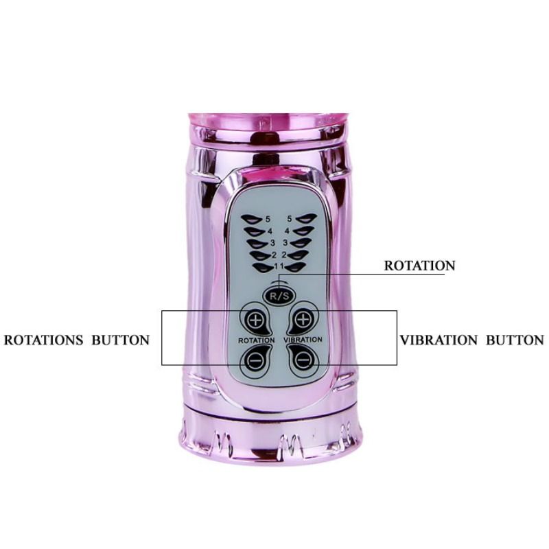 BAILE - Wiederaufladbarer Vibrator mit Rotation und pulsierendem Schmetterlingsstimulator
