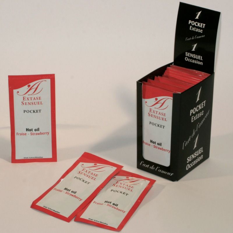 EXTASE SENSUAL - Stimulierendes Massageöl mit Erdbeerduft, 10 ml