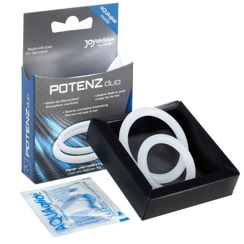 JOYDIVISION POTENZDUO - Penisringe Weiß, M