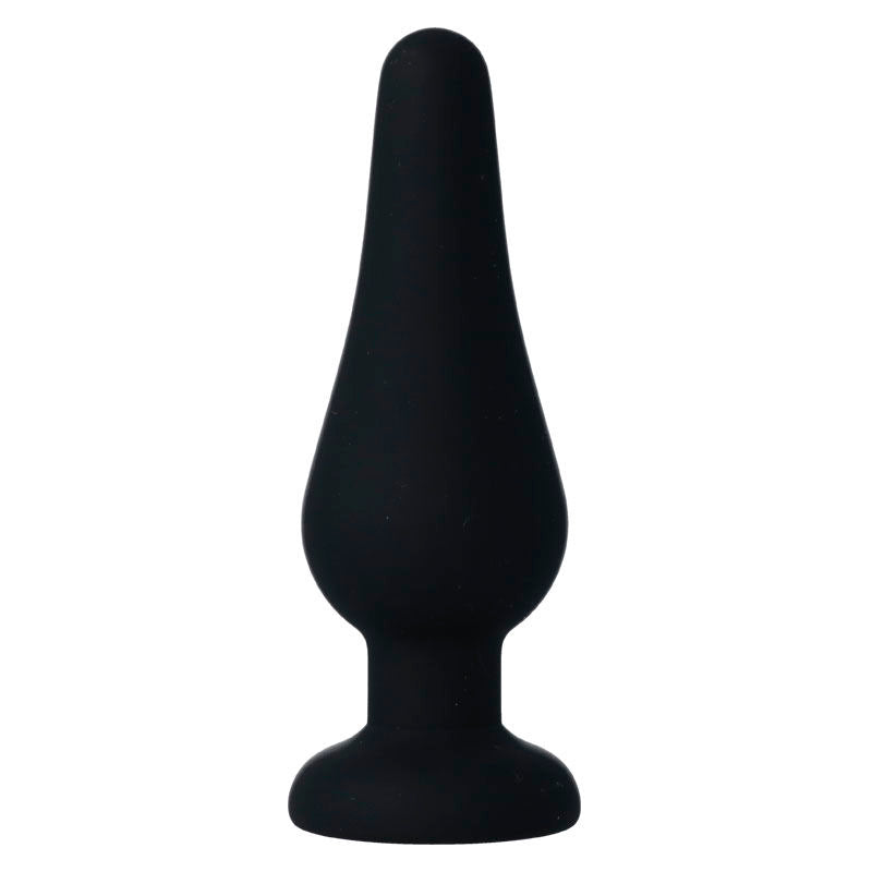 INTENSE - Pipo M Analplug aus schwarzem Silikon, 11 cm