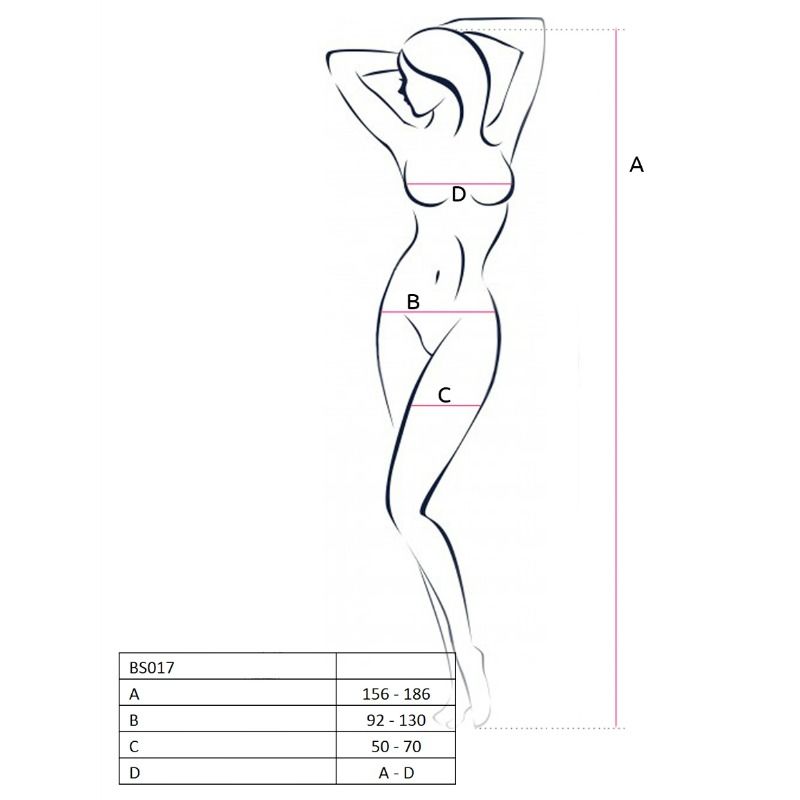 PASSION – Woman BS017 Bodystocking Weiß One Size