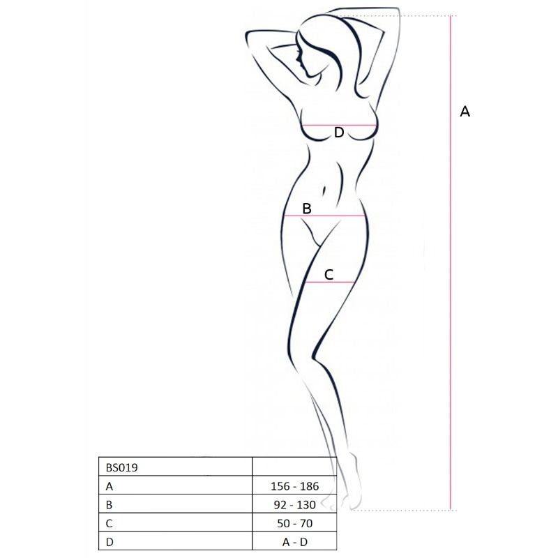 PASSION – Woman BS019 Bodystocking Schwarz One Size